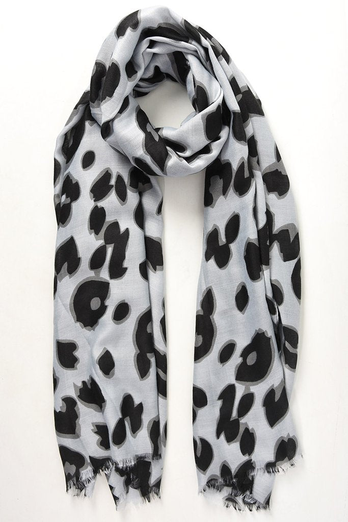 Animal Print Scarf - MSH - Leopard Outlined Design