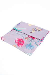 Multicoloured Scarf - MSH - Butterfly and Floral Prints