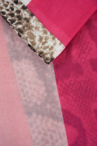 MSH - Snake print - colour block scarf