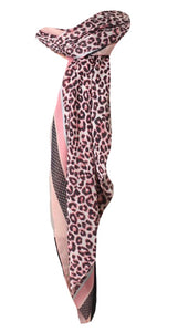 MSH - Multi Leopard Print With Polka Dot Detail Border