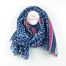 Load image into Gallery viewer, Animal Print - Leopard -Stripes Detailed Scarf