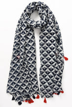 Load image into Gallery viewer, Geometric Print - MSH - Beautifully illustrated scarf with diamond repeat colour design.