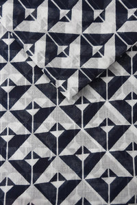 Geometric Print - MSH - Beautifully illustrated scarf with diamond repeat colour design.