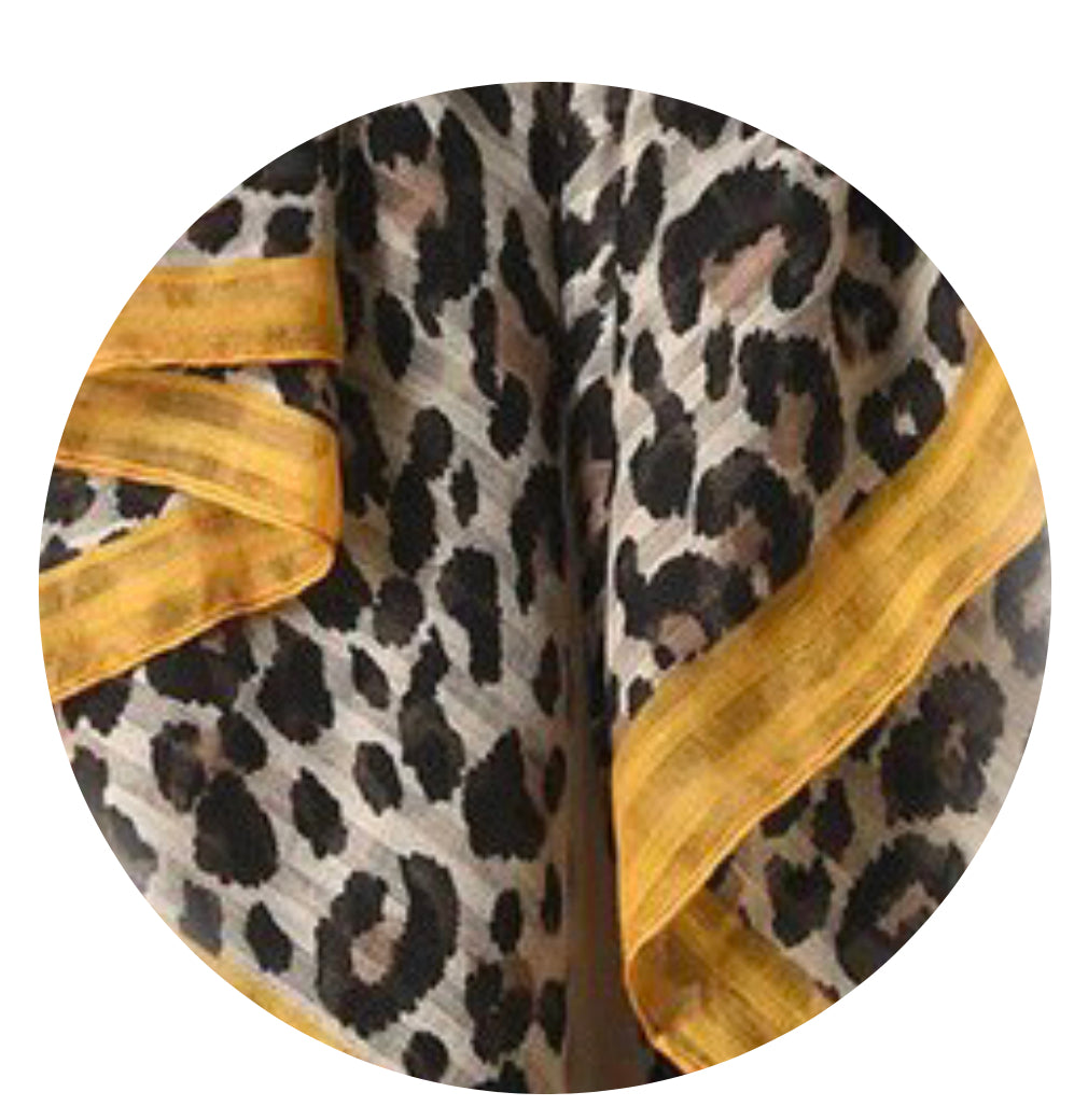 Animal Print Scarf – MSH - Grey Mustard