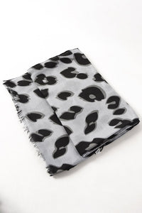 Animal Print Scarf - MSH - Leopard Outlined Design