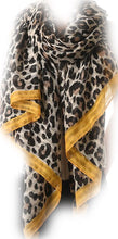 Load image into Gallery viewer, Animal Print Scarf – MSH - Grey Mustard