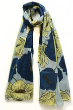 Load image into Gallery viewer, Floral Print - MSH - Beautifully illustrated scarf with large flower design.