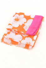 Load image into Gallery viewer, MSH - Floral Printed Scarf With Colour Block Border Design