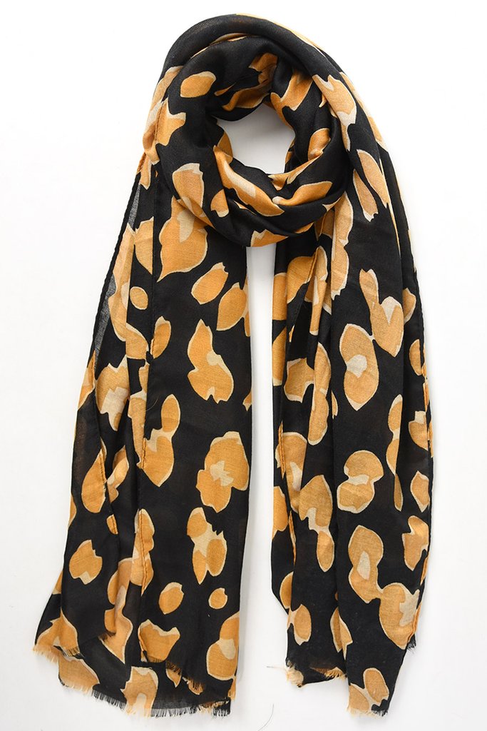 Animal Print Scarf - MSH - Leopard Outlined Design