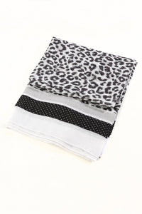MSH - Multi Leopard Print With Polka Dot Detail Border
