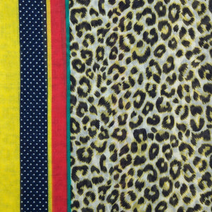 Animal Print - Leopard -Stripes Detailed Scarf