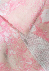 MSH - Dragonfly, large print scarf, frayed edge