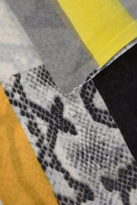 MSH - Snake print - colour block scarf