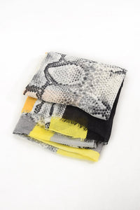 MSH - Snake print - colour block scarf