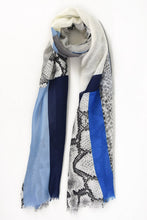 Load image into Gallery viewer, MSH - Snake print - colour block scarf